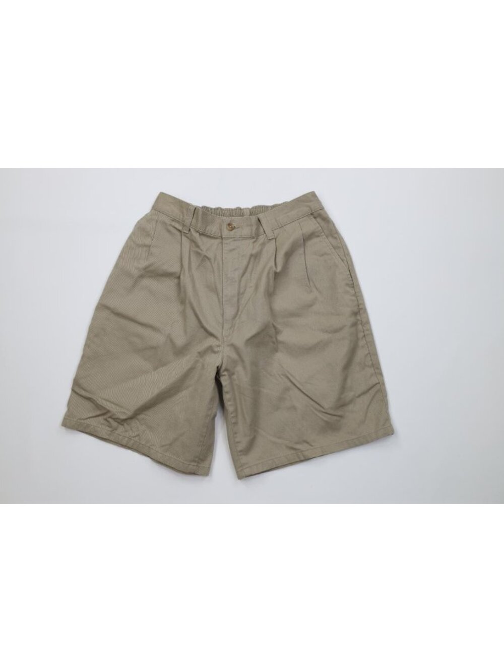 Vintage 90s Streetwear Mens 32 Faded Above Knee Chino Golf Shorts Beige Khaki